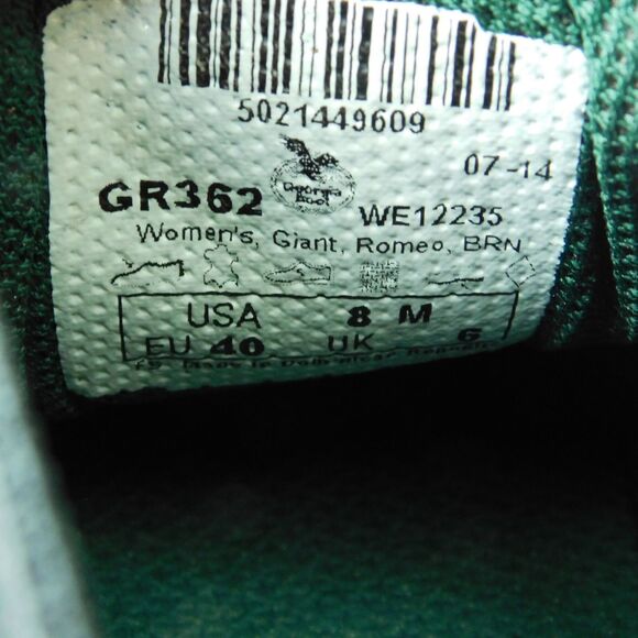 Georgia Giant Romeo Brown Leather Work Boots Shoes Pull-On Womens 8, GR362 EUC - Picture 11 of 14